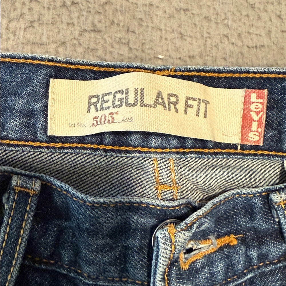 Levi's 505 Regular Fit Men's Straight Blue Jeans Size 30 - Picture 4 of 10
